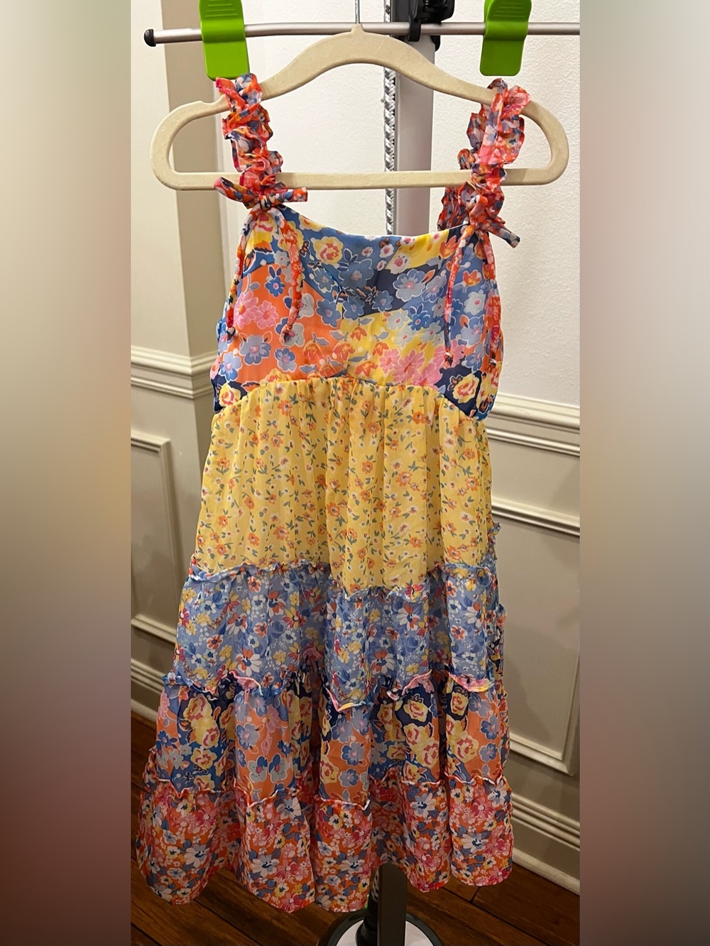 Jona Michelle Girls' Floral Tiered Sundress size 6 EUC